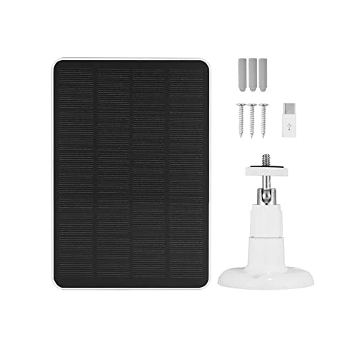 Solar Panel Camera Charger Fit for Bird Feeder, TP-Link Tapo TC82, Arlo Essential Spotlight 2nd Gen 3rd,Arlo Pro 6th，Roku Camera Plus, Eufy 3c s3 s220 c210 s340 e340 s330 e40 5V 7W USB C Cable - size: 1 Pack