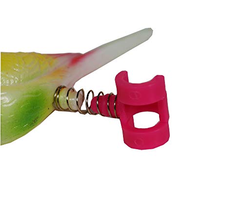 Penn-Plax (BA509 Acrylic Bird Figure, Small Size on Spring | Easily attaches to cage | Give Your Bird a new Friend