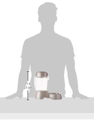 Petmate Pet Cafe Feeder Dog and Cat Feeder Pearlescent Colors 3 Sizes, Made in USA (Pack of 6) - color: Pearl Silver, size: 3 lb (Pack of 6)