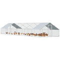 PawHut Large Chicken Coop w/ 420D Waterproof Anti-UV Cover 39' x 10' x 6.4' | Metal Chicken Run, Spire Shaped Walk In Fence Cage Hen House, Outdoor Yard Farm Use, 1" Tube Diameter - size: 472.4"L x 118.1"W x 76.8"H