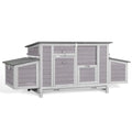 Aivituvin Chicken Coop 67.3" Large Duck House with 4 Nesting Boxes for 2-4 Chickens Outdoor Hen House Chicken Cage - size: 67.2"L x 25.4"W x 28.1"H