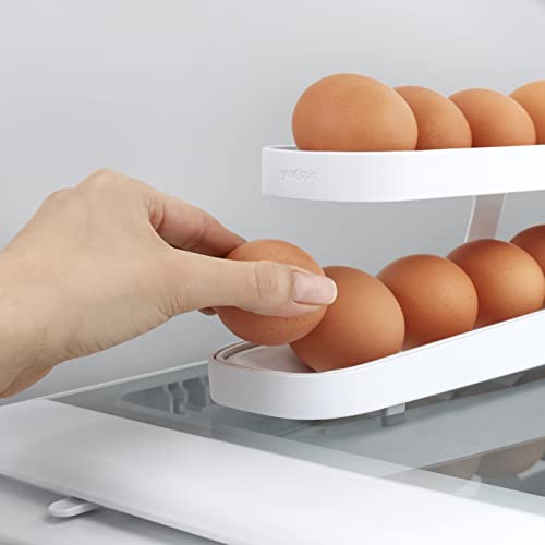 YouCopia RollDown™ Egg Dispenser, Space-Saving Rolling Eggs Dispenser and Organizer for Refrigerator Storage - size: Egg Dispenser, Space-Saving