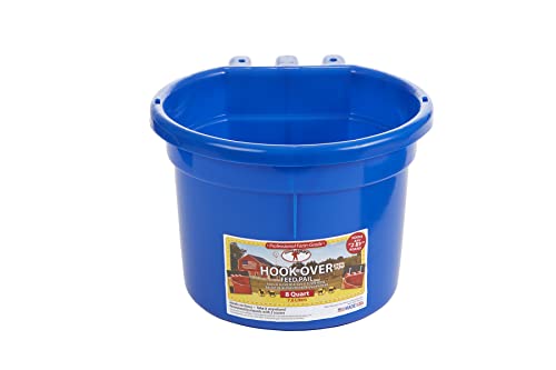 Duraflex 8 Quart Hook Over Feed Pail - color: Blue