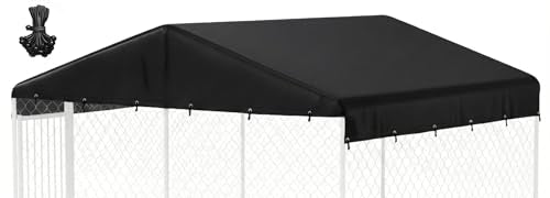 Outdoor Dog Kennel Cover 10'Dx10'W UV Resistant Waterproof Full Coverage for Dog Kennel Replacement Cover - color: 10'Lx10'W