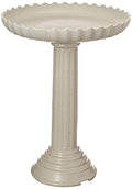 Farm Innovators HBC-120C Heated Birdbath with Pedestal, 120W, Gray | Scalloped design mimics concrete birdbaths in appearance; durable, stable and long-lasting
