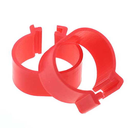Mutai 16mm Chicken Identification Band 50PCS 16mm 5Color Plastic Poultry Chickens Ducks Leg Rings Clip-On Round Tags Poultry Identification Bands