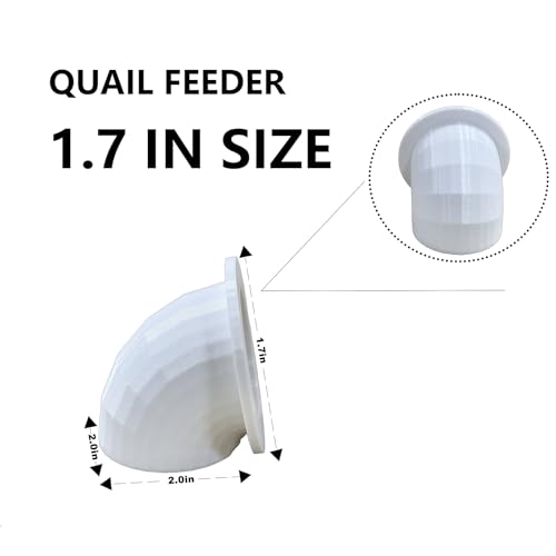 Quail Chick Port Feeder Compatible with DIY Bucket Pail Bin Container Coturnix - Set of 16 (1.75in) - size: 1.75in