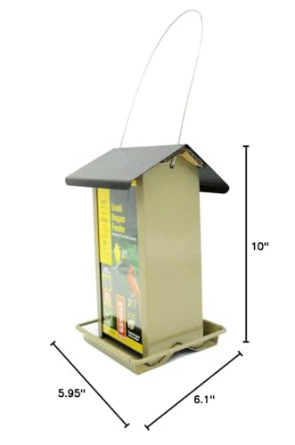 Zenport Z38188 Small Hanging Metal Hopper Bird Feeder, 2.1-Quart/2.6-Pound Seed Capacity