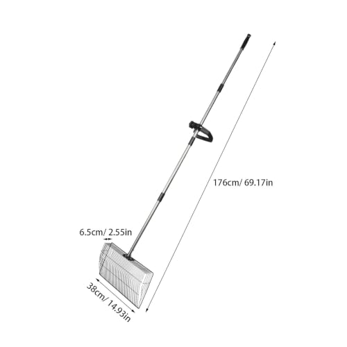 ULTECHNOVO Heavy Duty Long Handle Design in Poultry Manure Scooper Stainless Steel Wide Scoop Surface Efficient Cleaning and Poultry Operations and Chicken Coop
