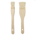 Septe Flat Hake Brushes, Wide Flat Bristles, 9x1,9x2Inches, 2 Pcs | Sheep Hair Hake Paint Brush with Wooden Handle, Suitable for Watercolor Painting, DIY Crafts, Pottery, Baking Pastry and BBQ - size: 9 x 1 Inches, 9 x 2 Inches
