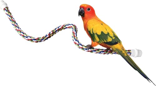 JW Pet Comfy Perch For Birds Flexible Multi-color Rope, Medium - 32" Length - size: Medium, style: 32"