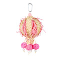 Bird Toys Foraging Shredder Hanging Toys Rope Perch with Bell Parakeet Toy Parrot Swing Climbing Standing Toys Bird Cage Accessories for Conure Cockatiel Budgies Lovebird, Pink, 1 Pack - color: Pink