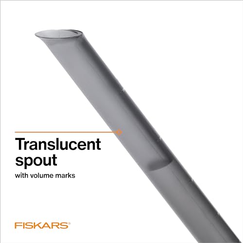 Fiskars Indoor Watering Can, Long Reach Spout for Precision Hydration on House Plants, Flowers & Garden, Anti-Drip Nozzle with Translucent Volume Markings, Ergonomic Recycled Plastic Body, 40 oz - size: Watering Can