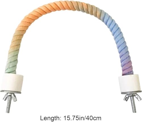 3 PCS of Bird perches Gradient Ropes, Used as Climbing Ropes for Parrot Cages, Rope Perch with Double Bird cage Swing Toy- Swing