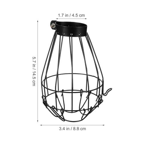 Gatuida Heating Lamp Protective Cover, Iron Anti-scald Lamp Shade for Pet Reptile Cages, Black Mesh Guard, 5. 7 X 3. 46 Inch