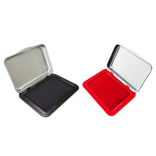 Egg Date Marking Stamp Ink Pad, 2.95 x 2.16 inches, for Fresh Eggs (RED&Black) - color: Red&black