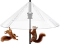 Squirrel Baffle,Squirrel Baffle for Bird Feeder Pole,19-Inch Squirrel-Proofs for Outdoor Shepherd's Hooks,Outside Pole Mount Squirrels Guard(Clear) 1 Pack. - color: Pole mount-White-1P