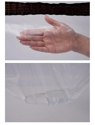 13' × 20' Clear Tarp Waterproof - 5 mil Heavy Duty Thicken Transparent Waterproof, Vinyl tarp,with Grommets,Garden Greenhouse tarp,Chicken Coop Heat Preservation Clear Plastic Tarps by dancinggrass