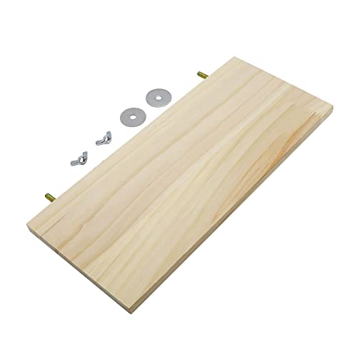 Litewoo Parrot Bird Wood Perch Platform Large Stand Shelf for Budgie, 1PC | Natural wood, sturdy flat bird perch shelf, for small-medium birds/parakeet/cockatiel/conure, easy install & adjustable - size: 1PC