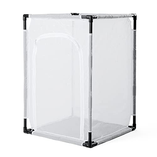 Large Monarch Butterfly Habitat Cage, Insect Mesh Cage 24" x 24" x 36" | Outdoor Insect Mesh Enclosure Terrarium - style: Poles Slide Through Cover 36" Tall