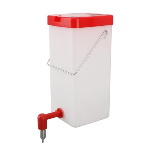 Chicken Feeder, Chicken Waterer Nipples Leak Proof Large Capacity Poultry Bucket Waterer Set Hanging Poultry Drinker Poultry Waterer for Farm Chickens, Ducks, Geese, Turkey