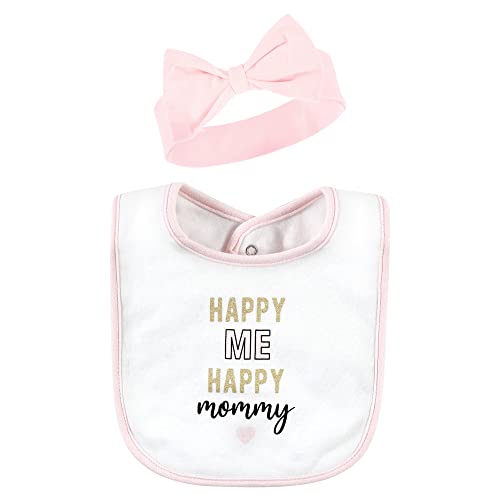 Hudson Baby Unisex Baby Cotton Bib and Headband Set - color: Leopard Mamas Mini, size: One Size