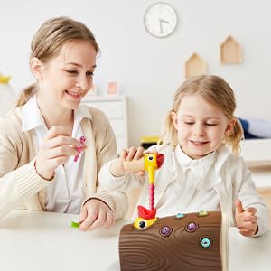 TOP BRIGHT Montessori Toys for 2 Year Old, Magnetic Bird Feeding Game | Learning Toys for Toddlers 2-4 Years, Fine Motor Skills Toy for 3 Years Old Girls and Boys, Gifts for 2 Year Old Girls Boys
