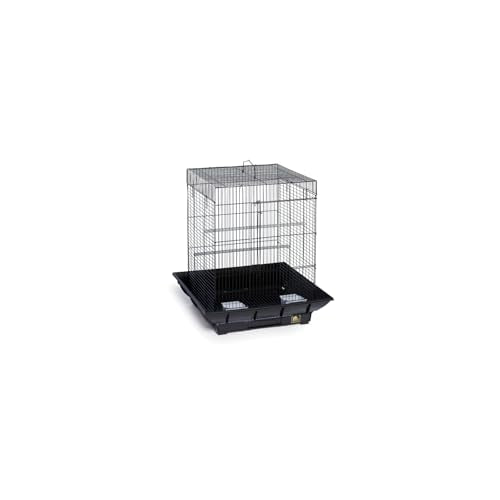 HomeStock Mountain Majesty Clean Life Bird Cage with Spacious Interior, Durable Build, Easy-to-Clean Features, and Secure Design for Birds' Comfort Black - color: Black