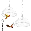 2 Set 11.8'' Bird Feeder Rain Guard, Clear Acrylic Squirrel Baffle Dome | Hanging Round Hummingbird Feeder Protective Cover Weather & Predator Shield for Outdoor Garden Yard Use