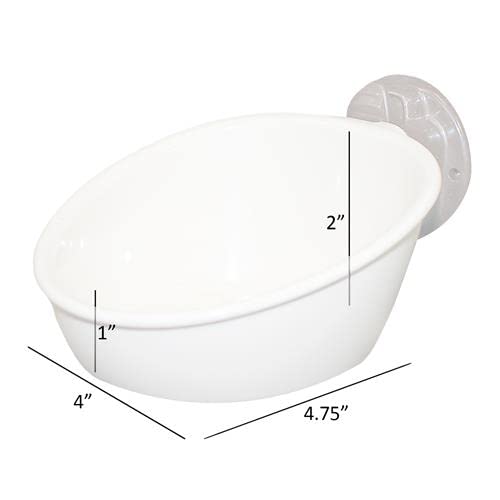 Press 'N' Slide Feed Station - Durable Mounted Food Bowl Dish - Sugar Gliders, Squirrels, Prairie Dogs, Degus, Marmosets, Parrots, Birds, Rats, Hamsters, Gerbils & Other Small Pets… (Without Dome) - size: Without Dome