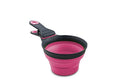 Dexas Popware for Pets Collapsible Klip Scoop, 3-in-1 Pet Food Scoop, Measuring Cup and Bag Clip, 1/2 Cup Capacity, Pink - color: Pink, size: 1/2 Cup Capacity