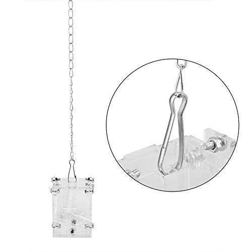SUNGOOYUE Acrylic Bird Puzzle Feeder, Transparent Foraging Food Basket Toy, 4.5 X 5 X 7. Cm Hanging Design with Lid, Clear Acrylic Puzzle Box for Cockatiels Conures Small Birds