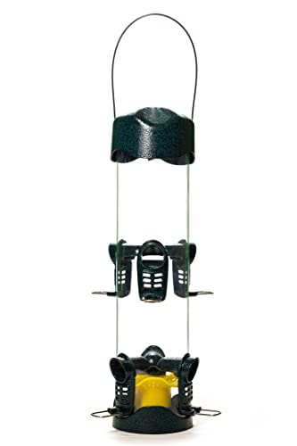 Brome Mega 600 Bird Feeder – Large Capacity Tube Feeder for Wild Birds, 6 Feeding Ports, 4 lb Seed Capacity, Easy to Clean, Metal Ports, Extendable Perches | Six metal ports, extendable perches, easy cleaning