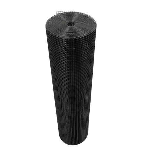 1/2 in Hardware Cloth, 48 in x 100 ft Chicken Wire Fence, Chicken Wire Mesh Roll for Rabbit Cages, Chicken Coop Fences and Poultry Enclosures(19 Gauge, Black) - color: Black, size: 1/2in 48in x 100ft