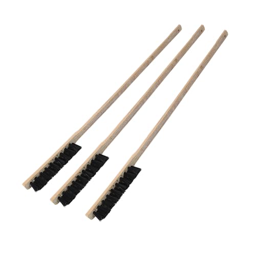 Dioche Essential 3PCS Long Handle Bird Cage Cleaning Brush – Sturdy Wooden Parrots Cage Supplies for Easy Maintenance
