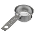 1/3 Cup Stainless Steel Measuring Cup | Sturdy Metal 80 ml | 80 cc | 3 oz | Single Cup for Wet and Dry Ingredients | Great for use as 1/3 Cup Dog Food Scoop - 1 PK - size: 1/3 Cup