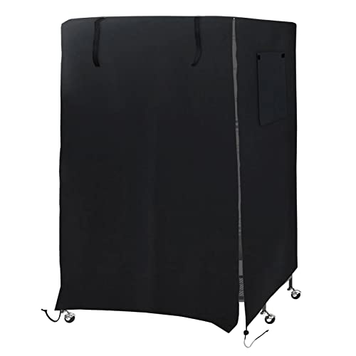 Ymiko Birdcage Cover Universal Windproof Cage Cover with Side Window Light Blocking for Large Bird Cages Hamster Cages Cat Cages Dog Cages (Black) - color: Black