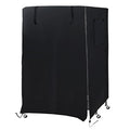 Ymiko Birdcage Cover Universal Windproof Cage Cover with Side Window Light Blocking for Large Bird Cages Hamster Cages Cat Cages Dog Cages (Black) - color: Black