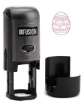 Infusion Round Teacher Stamp, Holiday, 3/4" Self-Inking Rubber Stamp (Easter Egg) - color: Easter Egg