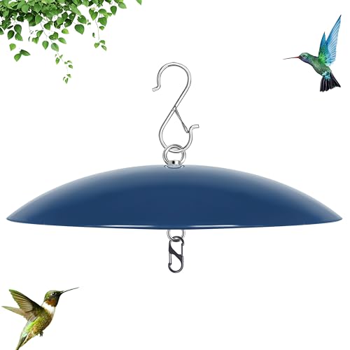 Bird Feeder Dome Guard,Squirrel Baffle for Hanging Feeder,13-Inch Cover for Shepherd's Hook in the Outdoors,Smart Birds Feeder's Umbrella(Blue), 1 Pack - color: Blue, size: 13Inch / 1 Pack