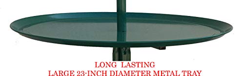 Large 23" Play T-Stand Perch Metal Base Parrot Bird Cage Amazon African Grey Macaw Cockatoo (23", Green) - color: Green