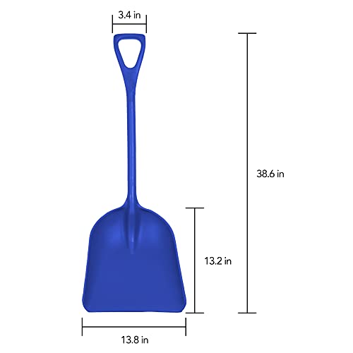 Remco 69823 Seamless Hygienic Shovel - BPA-Free, Food-Safe, Commercial Grade Kitchen and Gardening Accessories, 14", Blue - color: Blue, size: 14 inch Blade