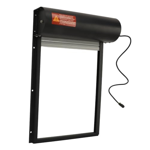 Automatic Chicken Coop Door Opener Battery Powered Timer LED Display with Programmable Controller for Chicken Duck Goose Poultry Coop (Black) - color: Black