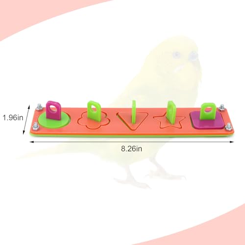 Hypeety Bird Intelligence Training Toy Puzzle Building Blocks for Parrot Budgies Parakeet Cockatiel Conure Cage Toy - color: Puzzle Toy B