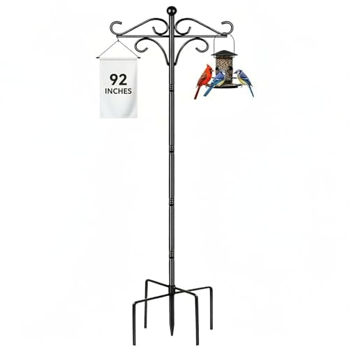 92" Double Shepherds Hooks for Outdoor | ARKFUSION ARKFUSION 92" Double Shepherds Hooks for Outdoor - size: 92 Inch