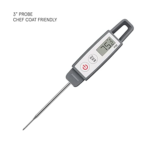 Lavatools PT09C Super-Quick Commercial Grade Digital Thermometer for Cooking, Meat, Candy, Candle, Liquid, Oil, 3" Compact Probe, Splash Proof, °C/°F Toggle, Hold Function - Sesame - color: Sesame, size: Compact