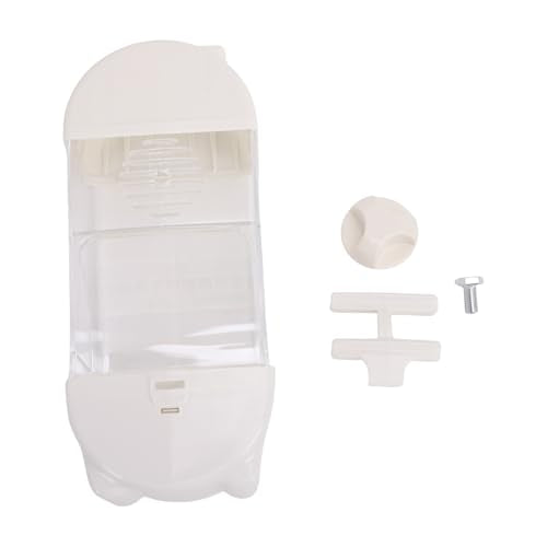 Fockety Bird Feeder, 800ml Transparent Feeder No Mess Feeding Semi Enclosed Easy Top Fill Hanging Bird Feeding Box with Tray Anti Scatter Design for Parakeets Cockatiels