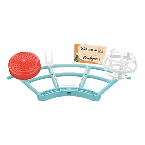 NETVUE by Birdfy Pro Perch - Wider Extension Perch to DIY Add-ons Including Suet Ball, Mini Hummingbird Feeder, Fruit Holder, Jelly Feeder and Welcome Card, Ideal for Bird Lover (Blue) - color: Blue