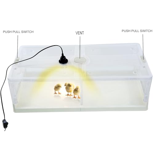 Large Transparent Chicken Brooder Box Chick Incubator | 30-50 Indoor Chicken tractor Quail cage Chick Brooder Kit
