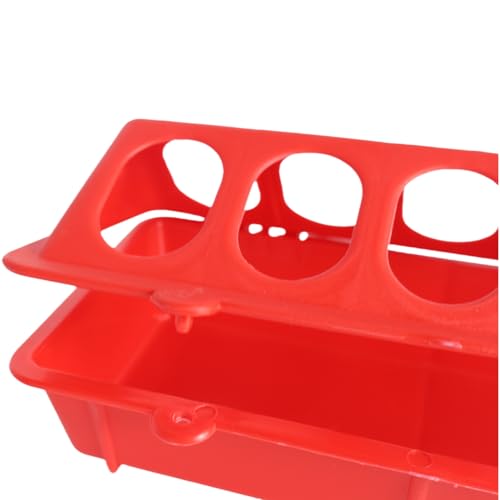 Quail Feeder, 4 Pack Chick Feeder No Waste, Poultry Feeder and Waterer Set, Flip Top Small Chick Feeders for Quail, Chicks, Duckling, Parrots, Birds, Pigeon Supplies